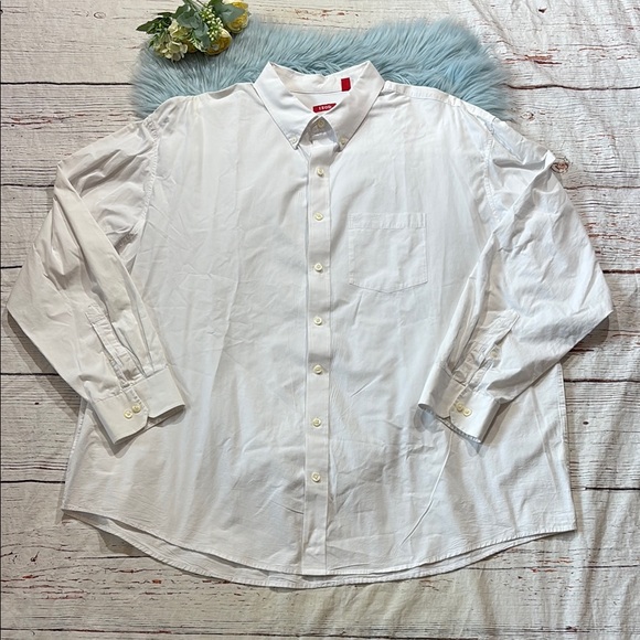 Izod Other - IZOD Cotton White Pocket Long Sleeve Button Down Shirt sz 4XLT